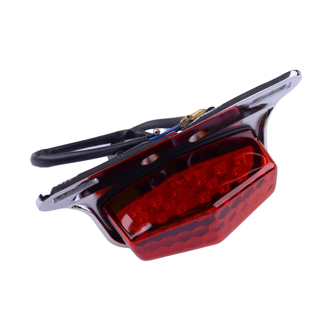 Universal Motorcycle Rear Brake Tail Light LED License Plate Running Light yw