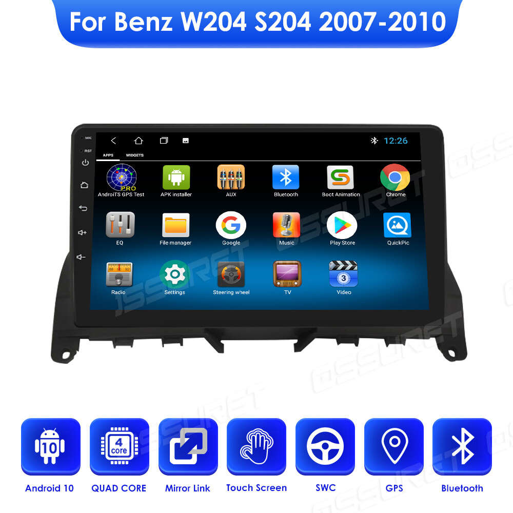 Apple Carplay BT Car Stereo Wifi Android 11 For Mercedes Benz C-Class W204 S204