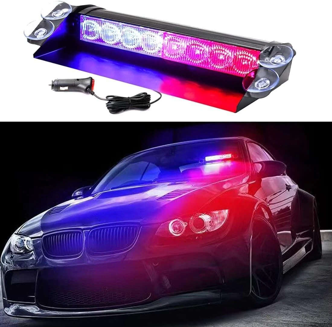 Dash Mount Emergency Strobe Light - Dash Strobe Light Flashing Light *8LED