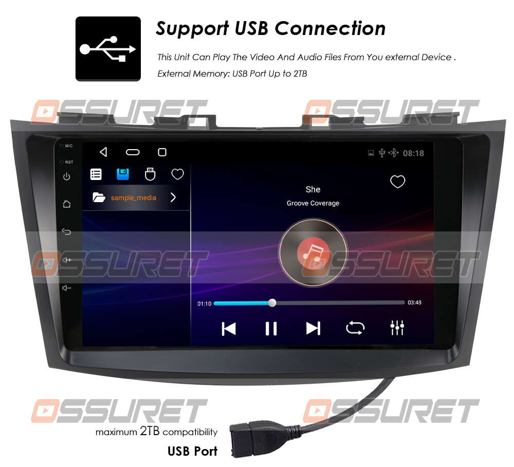 Android 12 Auto Car Radio Stereo Wifi CarPlay GPS Nav For Suzuki Swift 2011-2015