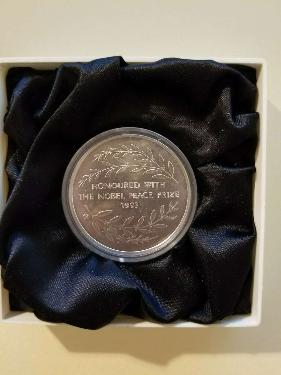 1993 Mint of Norway Nelson Mandela Nobel Peace Prize Silver Medal encapsulated
