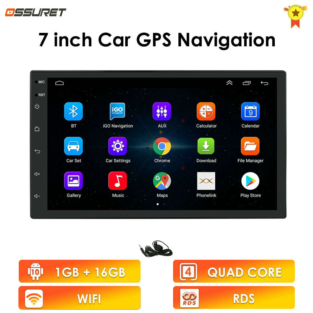 7'' Double 2 DIN Android 10 Car Stereo FM Radio WiFi GPS Navigation HeadUnit DAB