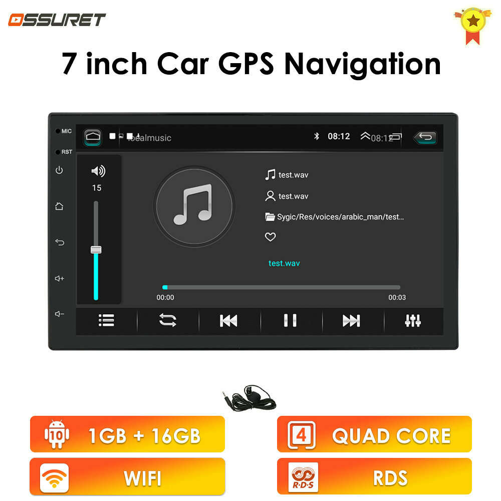 7'' Double 2 DIN Android 10 Car Stereo FM Radio WiFi GPS Navigation HeadUnit DAB