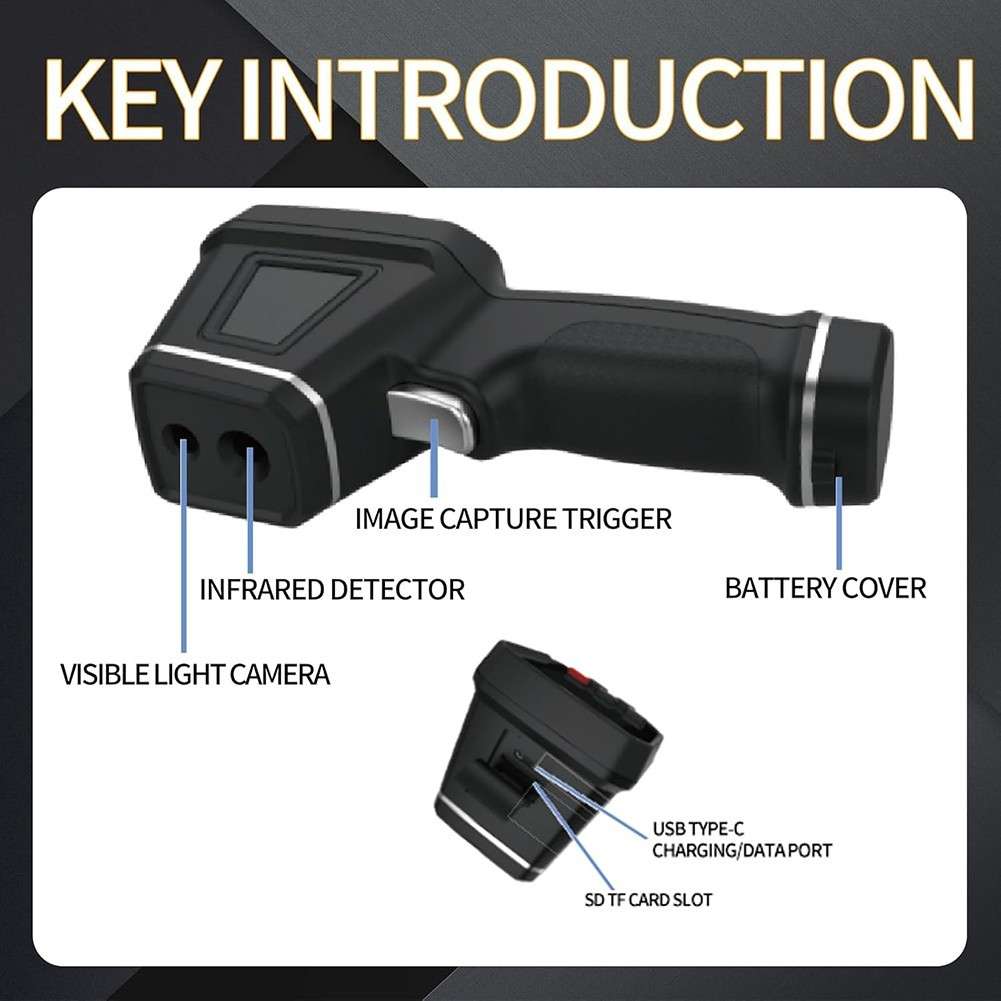 Infrared Thermal Imager Handheld Thermal Imaging Camera USB Rechargeable