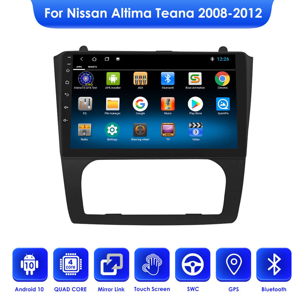 Camera+9" GPS Car Radio Android 10 For Nissan Altima Teana 2008-2012 Auto A/C BT