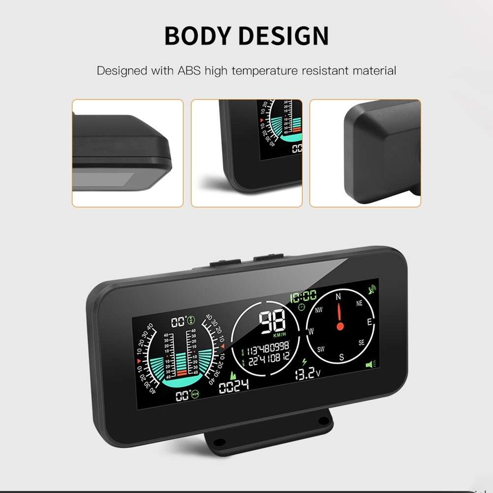 Car SUV Digital GPS Speedometer HUD Gauge Inclinometer for COMPASS Slope Meter