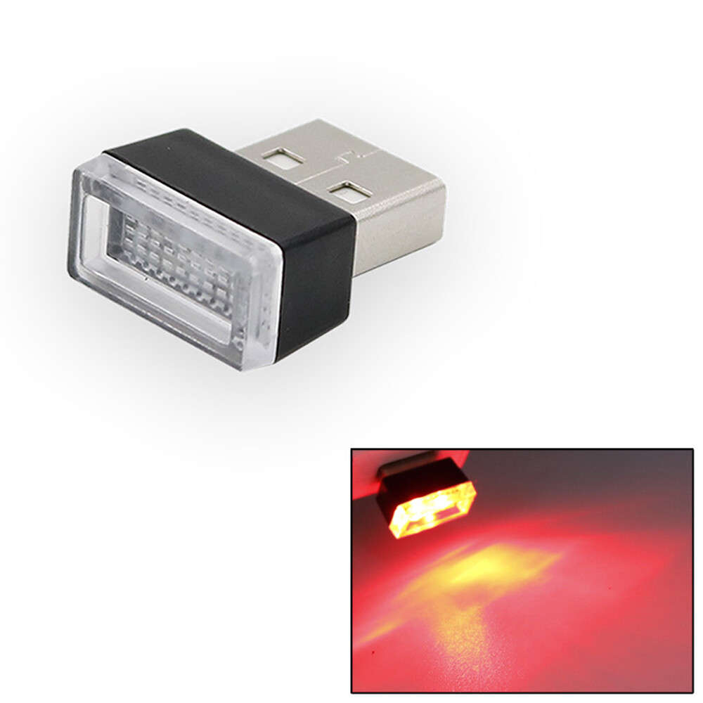 3x Red Mini LED USB Car Interior Light Neon Atmosphere Ambient Lamp Accessories