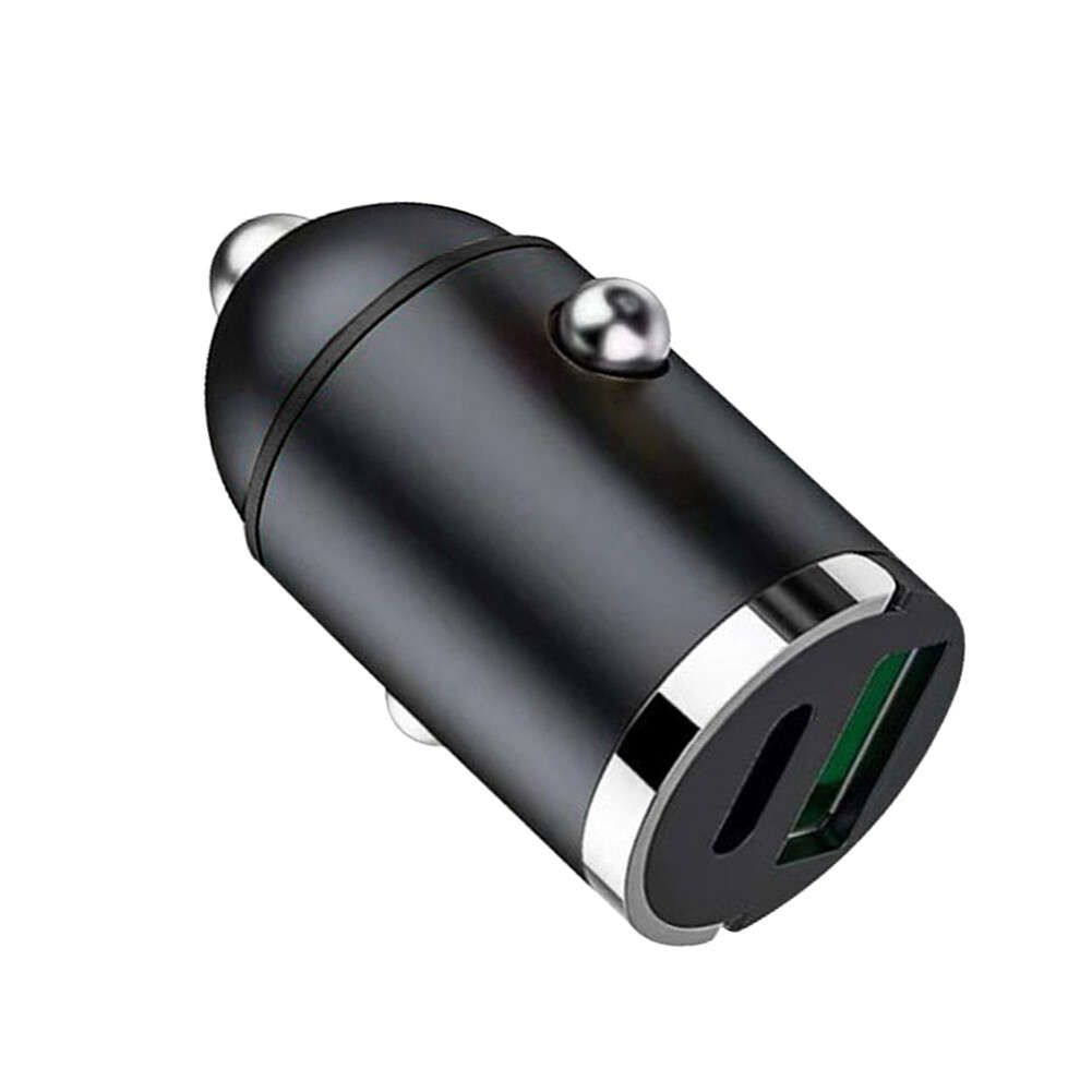 200W Dual Port Car Phone Mini Fast Charger Adapter Cigarette Lighter Socket 1pc