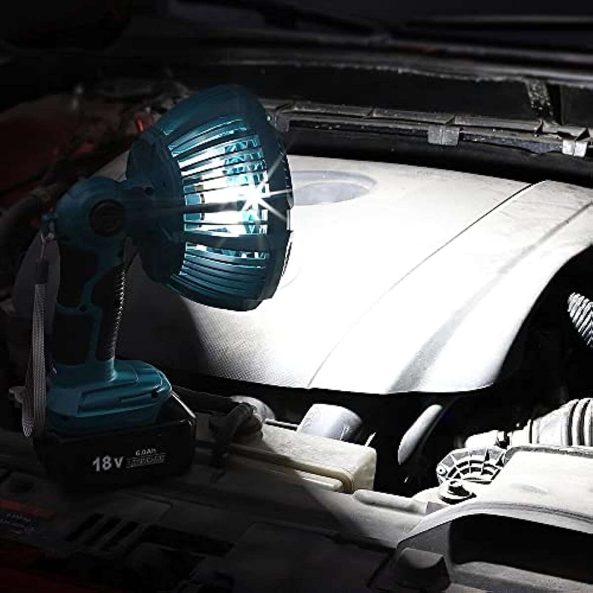 Portable Fan For Makita 18V Li-ion Battery Cordless Jobsite Fan With 9W Light