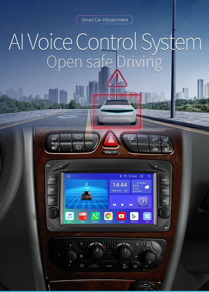 8Core 7"Android 13 Car Stereo CarPlay for Benz C/CLK/G Class W203 W209 W463 Vito
