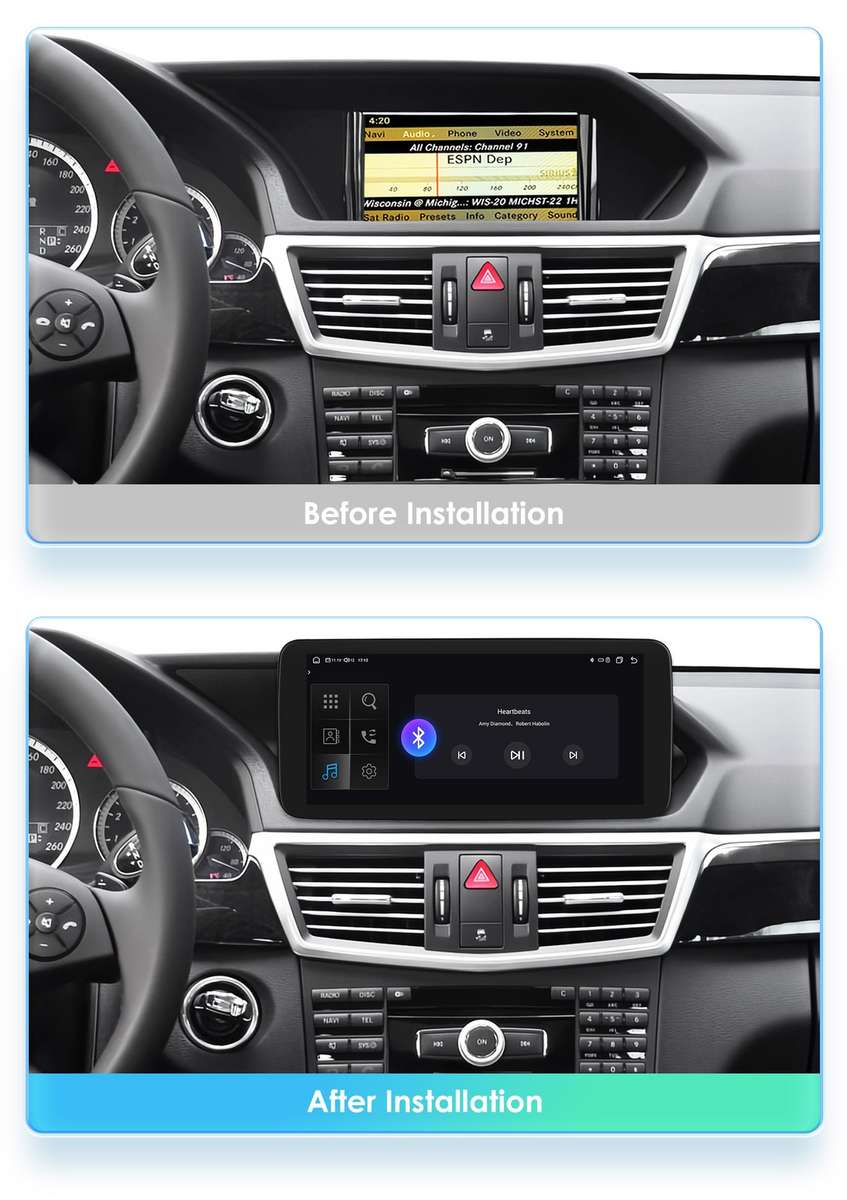 10.25'' Android 8+128GB GPS Radio CarPlay Mercedes Benz E Class W212 E350 NTG4.0
