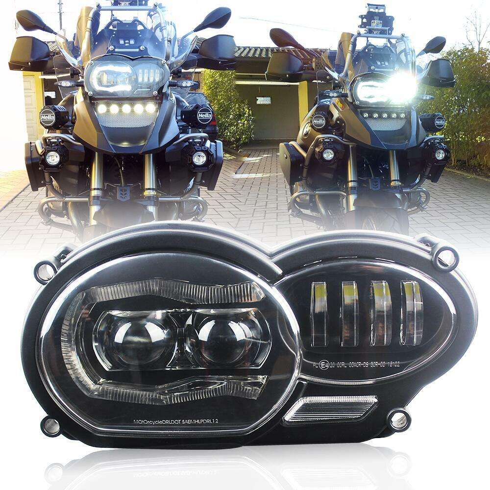 For R1200 GS 2005-2012 R1200GS Adventure 2006 2007-2013 LED Headlight DRL Hi/Lo