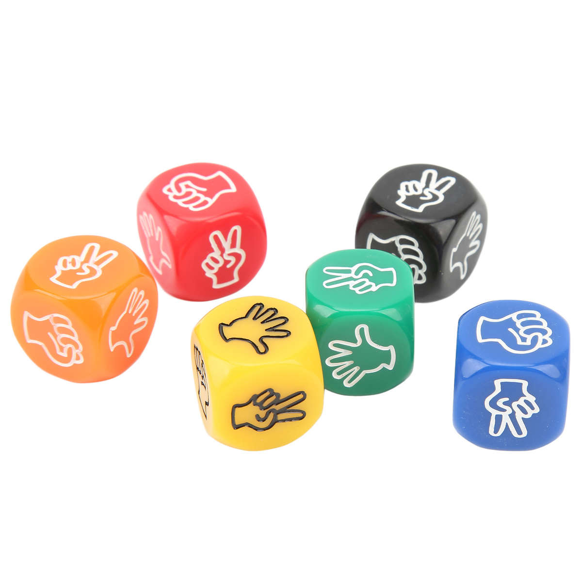 Dice Game 12Pcs Finger Guessing Game Dice Rock Paper Scissors CW