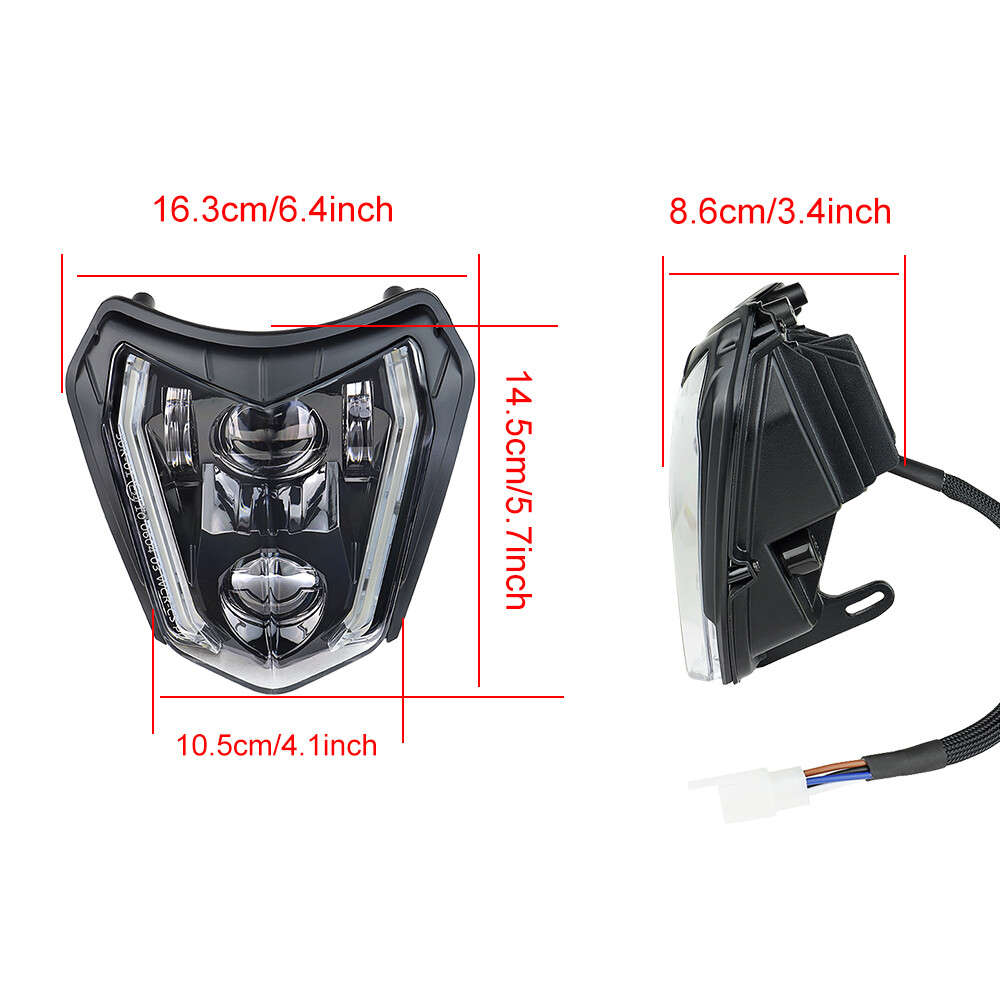 For KTM 250 350 450 500 690 Enduro R SMC-R LED Headlight High/Low Beam with DRL