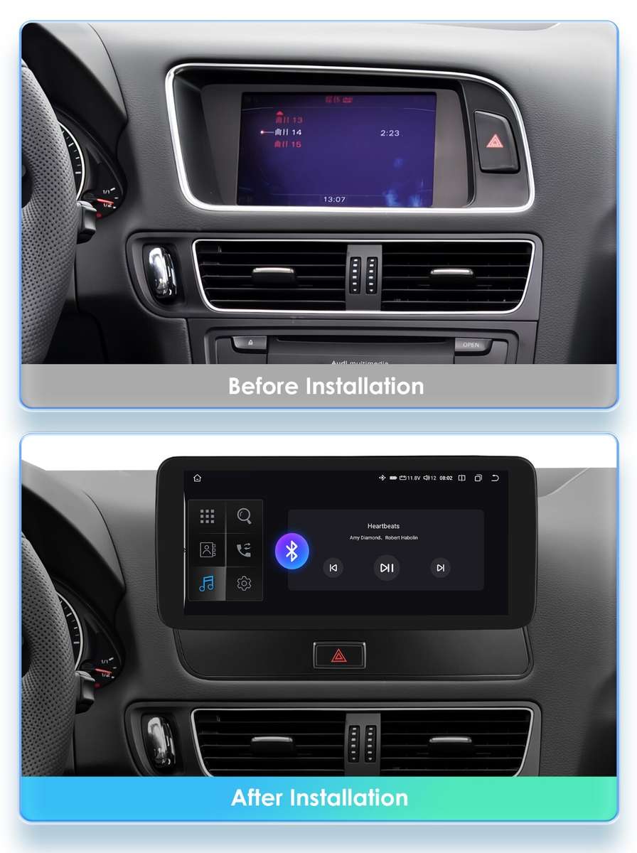 Android 8Core 10.33''CarPlay For Audi Q5 2009-2016 Car HeadUnit Player GPS Radio