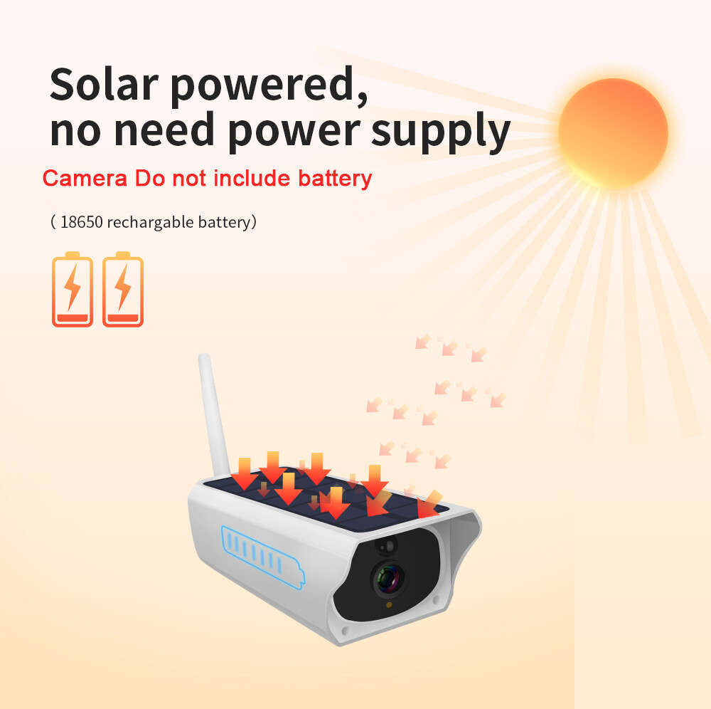 Outdoor 1080P Solar Powered Security Energy Camera Wireless WiFi IP Home CCTV HD