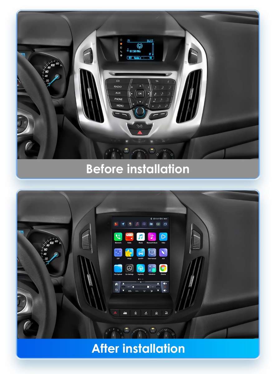 For Ford Tourneo Connect/Transit Connect 2013-2018 Carplay 9.7''GPS Stereo 8Core