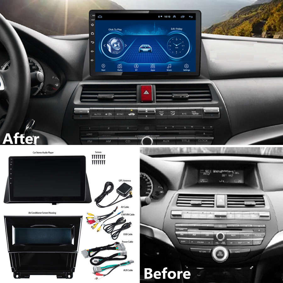 8Core 10"Android 13 For Honda Accord 8 2008-2013 Carplay GPS Stereo Radio DSP BT