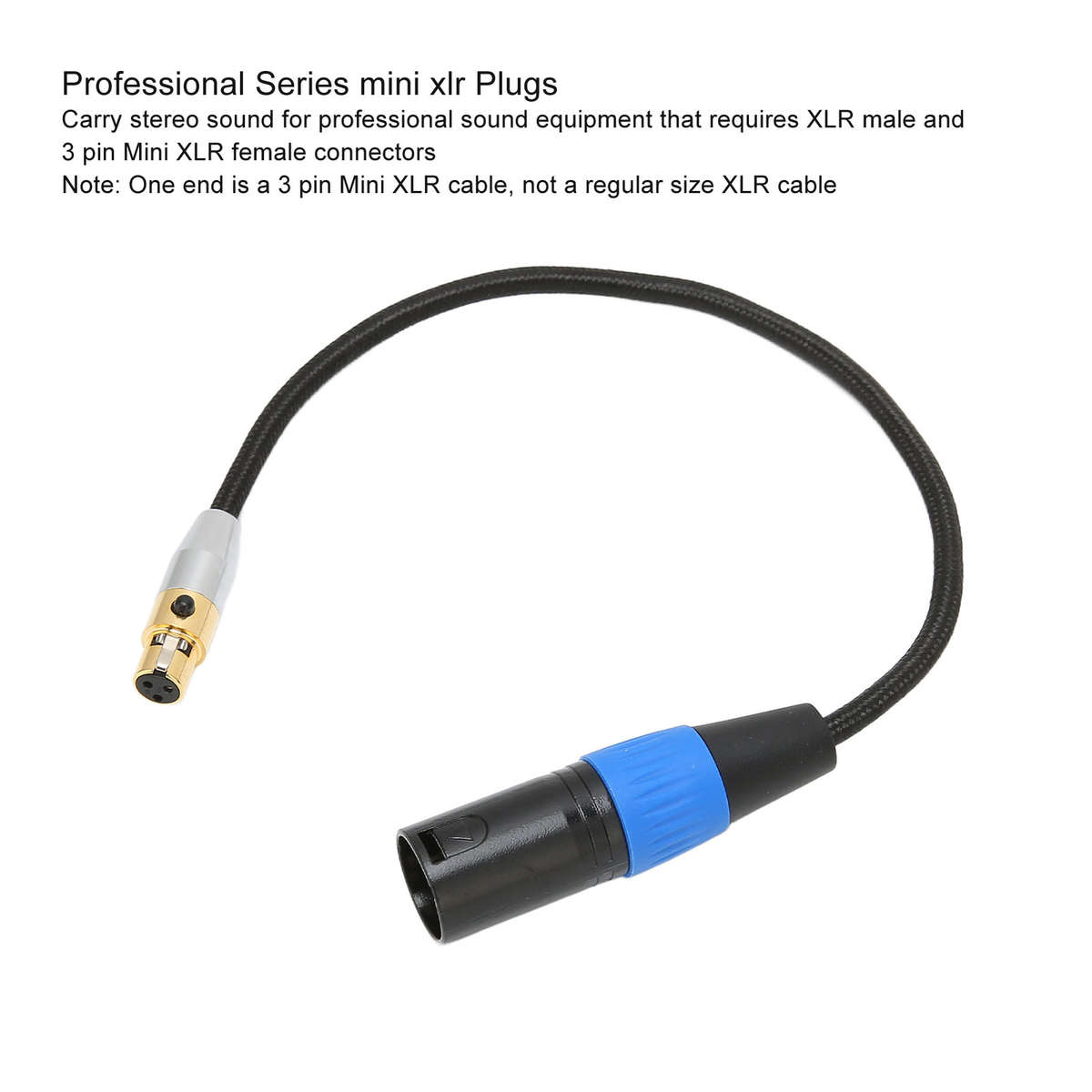 XLR Male To Mini XLR Female Cable Professional 3 Pin XLR Cable Adapter DSO