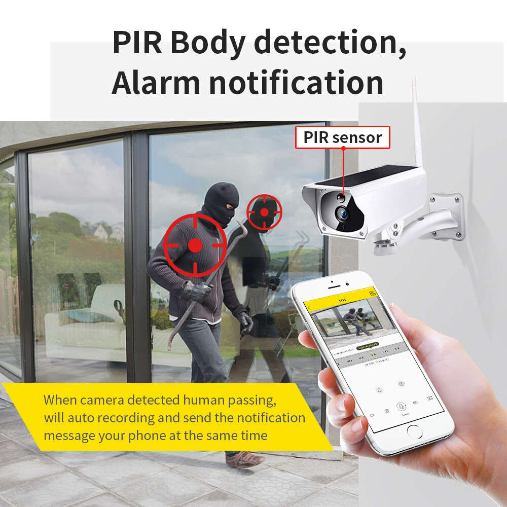 Outdoor 1080P Solar Powered Security Energy Camera Wireless WiFi IP Home CCTV HD