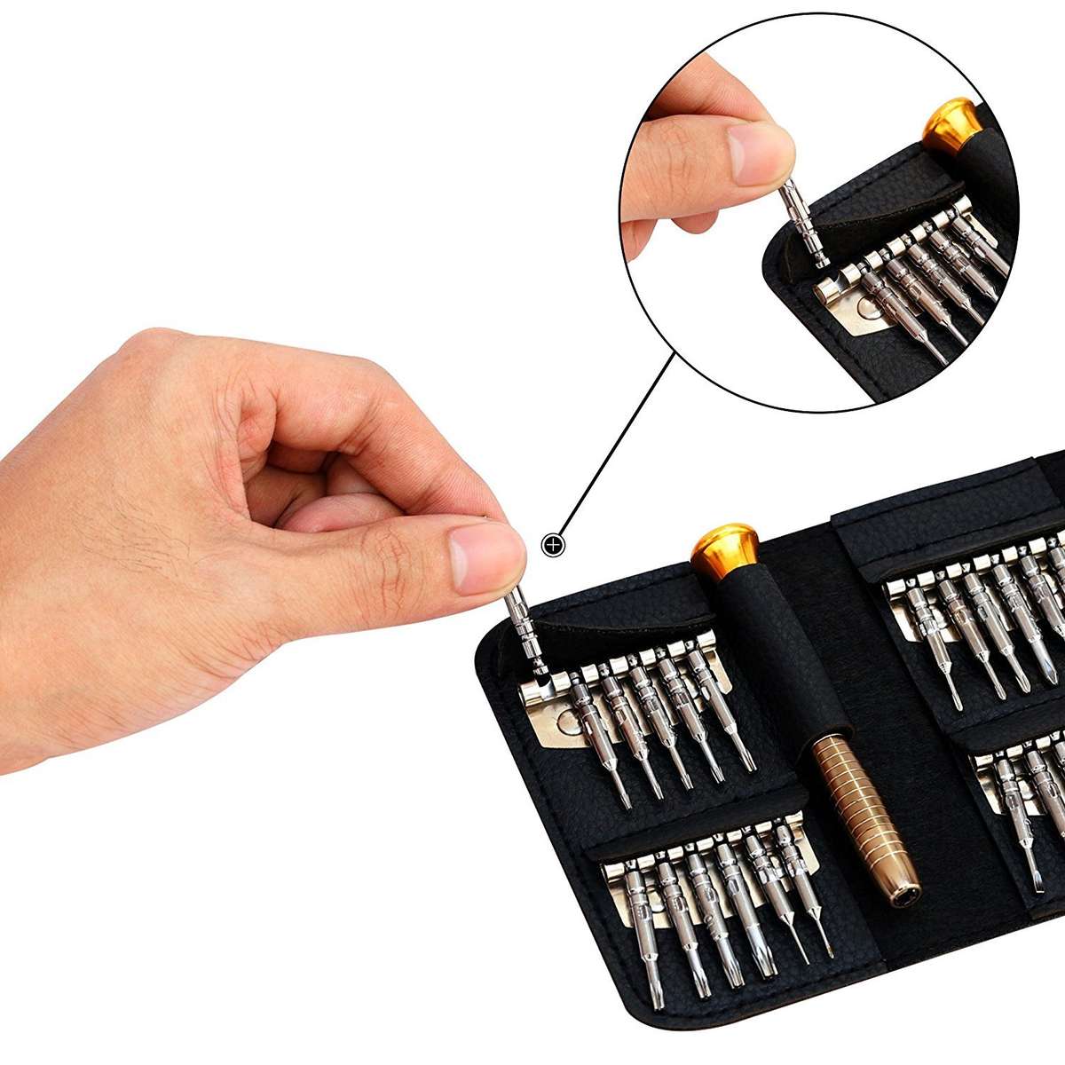 25 in 1 Precision Screw driver Set in wallet type Pouch
