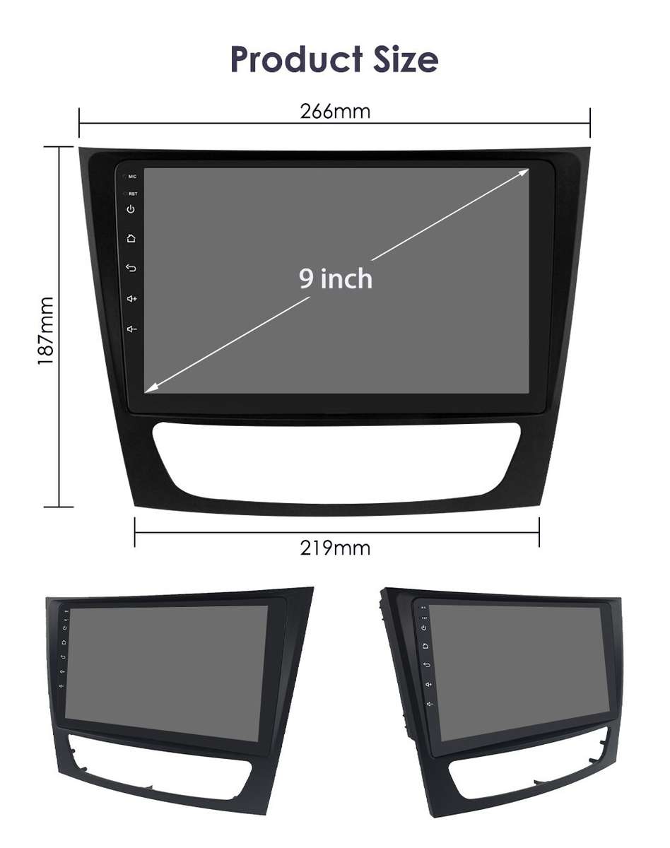 For Mercedes Benz E Class W211 E320 E350 Android 13 CarPlay Radio GPS Navi 4+32G