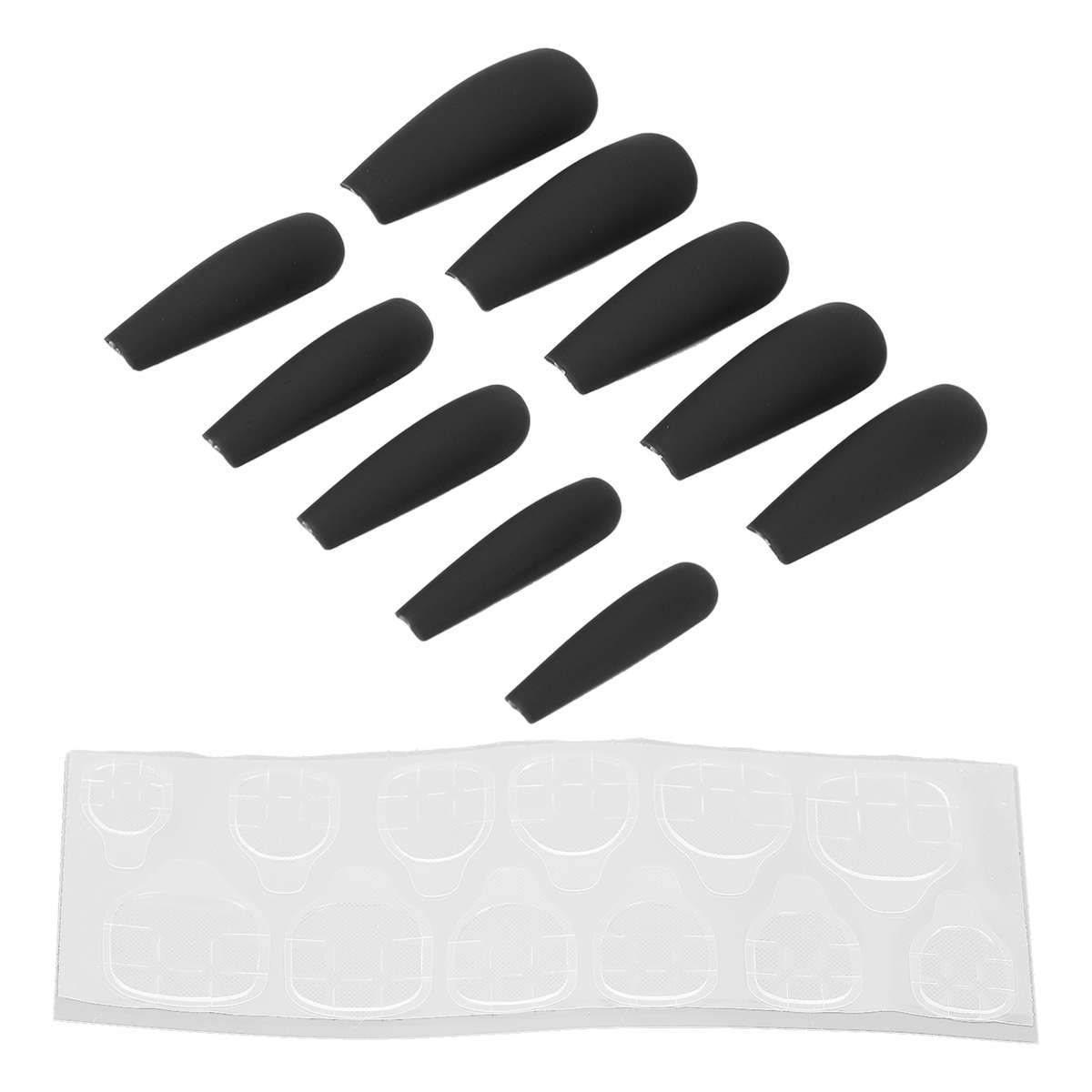 10pcs Long Coffin Glossy Fake Nails Artificial Press On Full Cover False Tip CHW