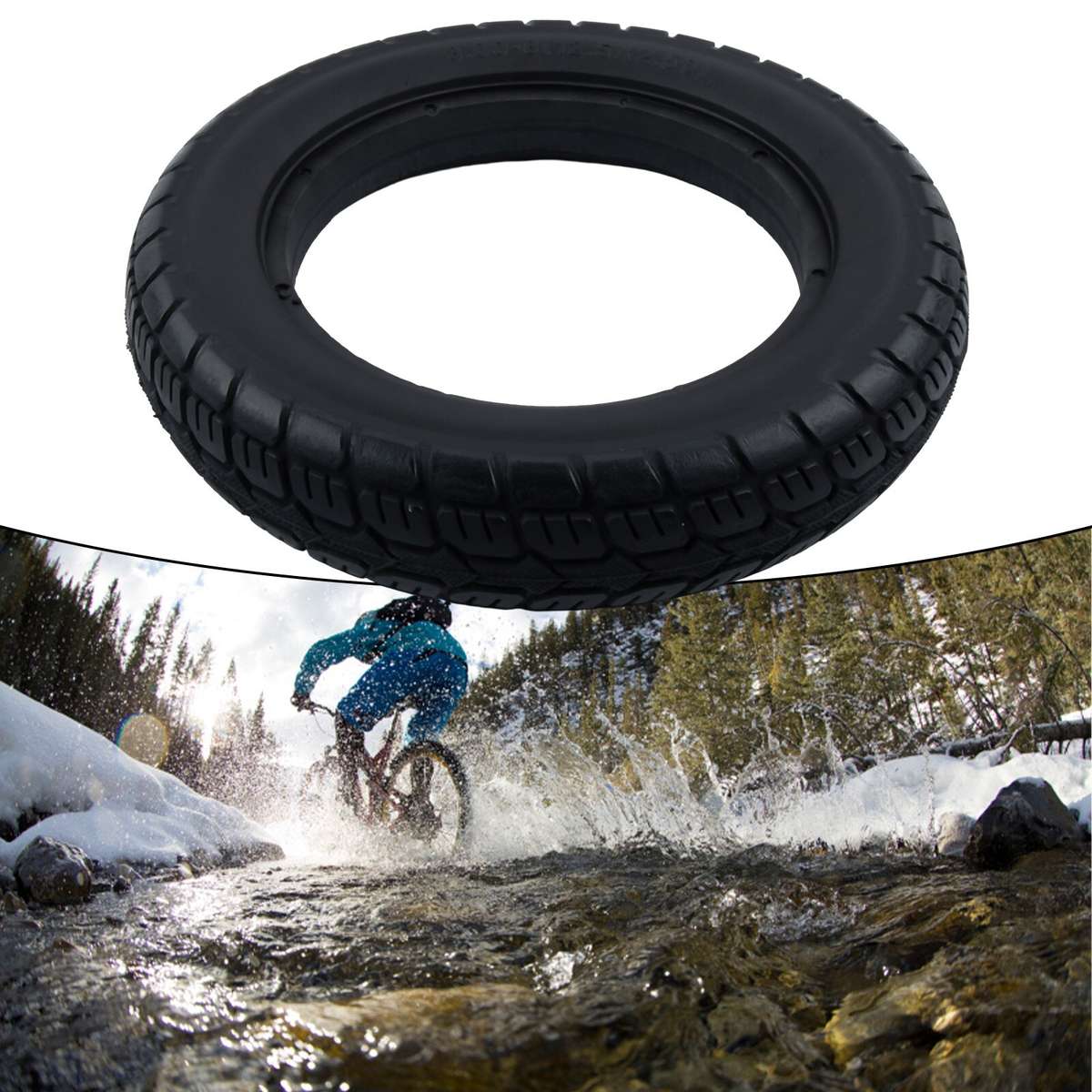 12 Inch Solid Tyre 12 1/2x2 1/4(62-203) For E-Bike Scooter 12.5x2.50 Tire .