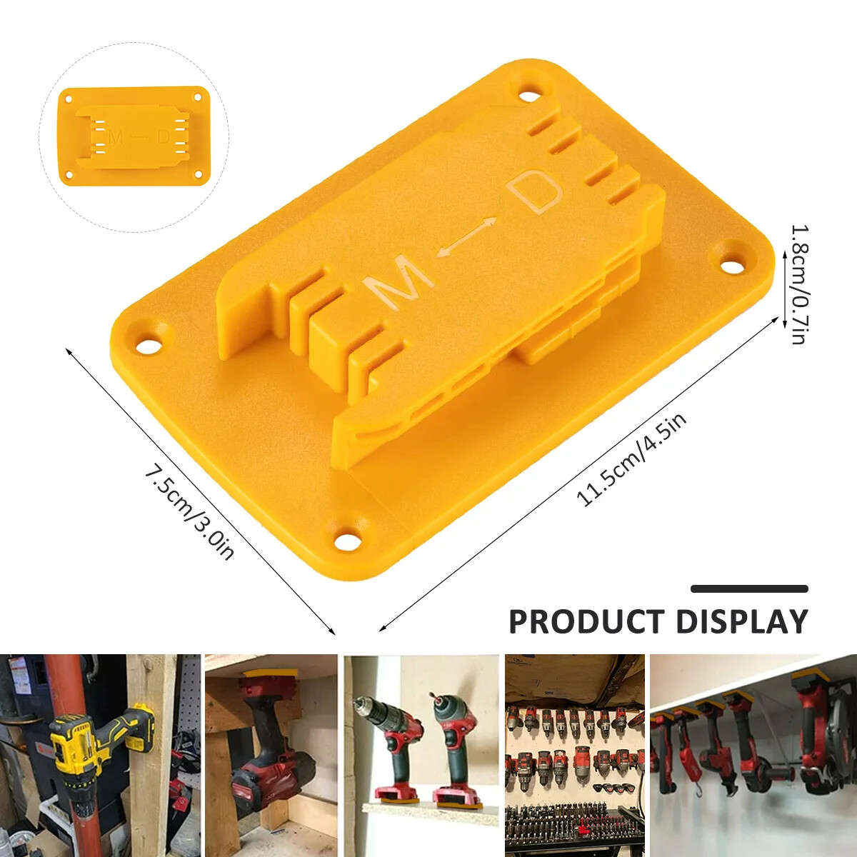 5 Packs Tool Mount Holder for Dewalt 14.4V 18V 20V Drill Tool for Milwaukee 18v