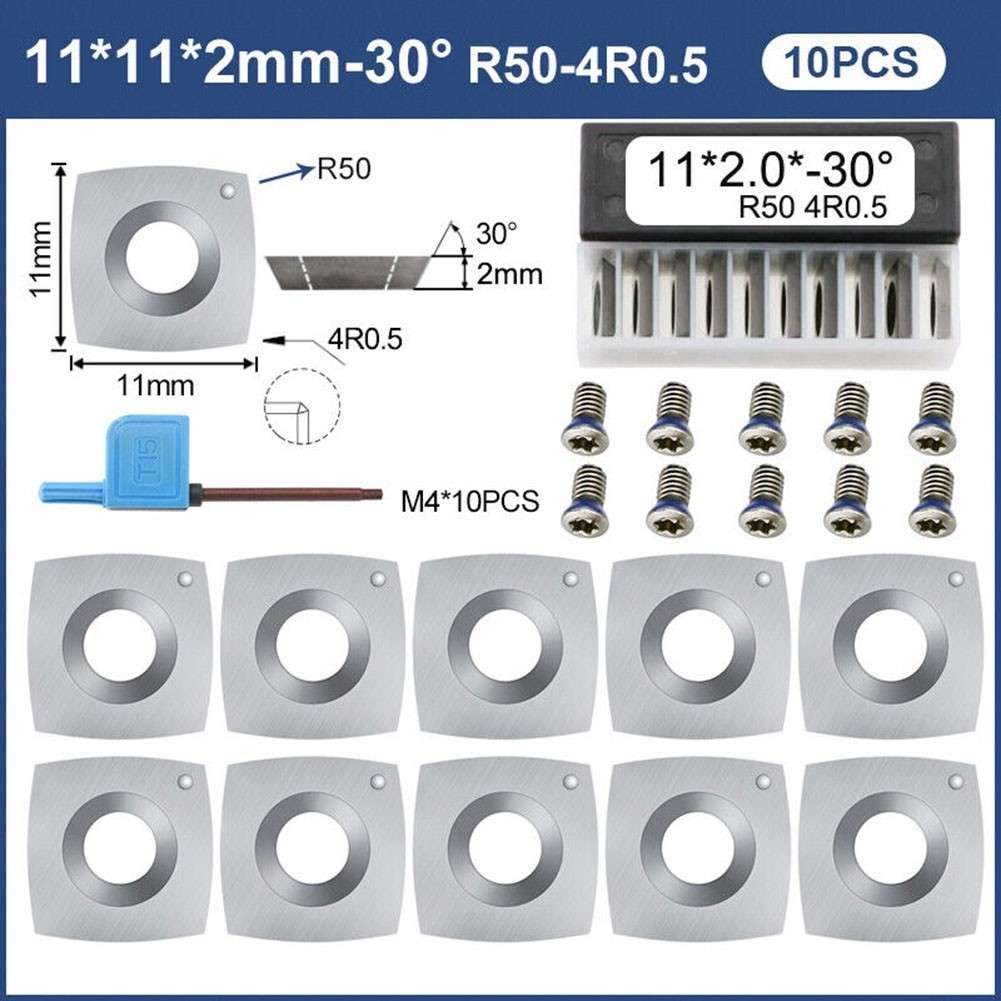 Carbide Tool Inserts 10pcs 11mm X 11mm X 2 0mm For Cutting Applications