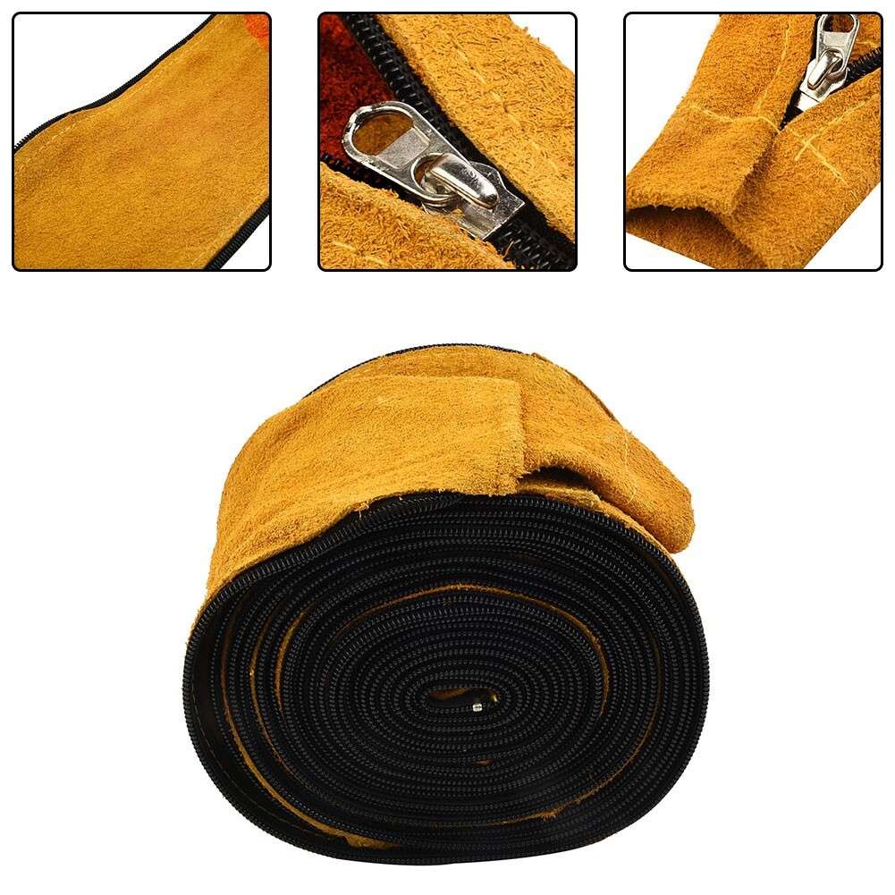 1 ?? TIG Mig Cowhide Leather Welding Torch Cable Hose Cover ?23ft L 4in W With