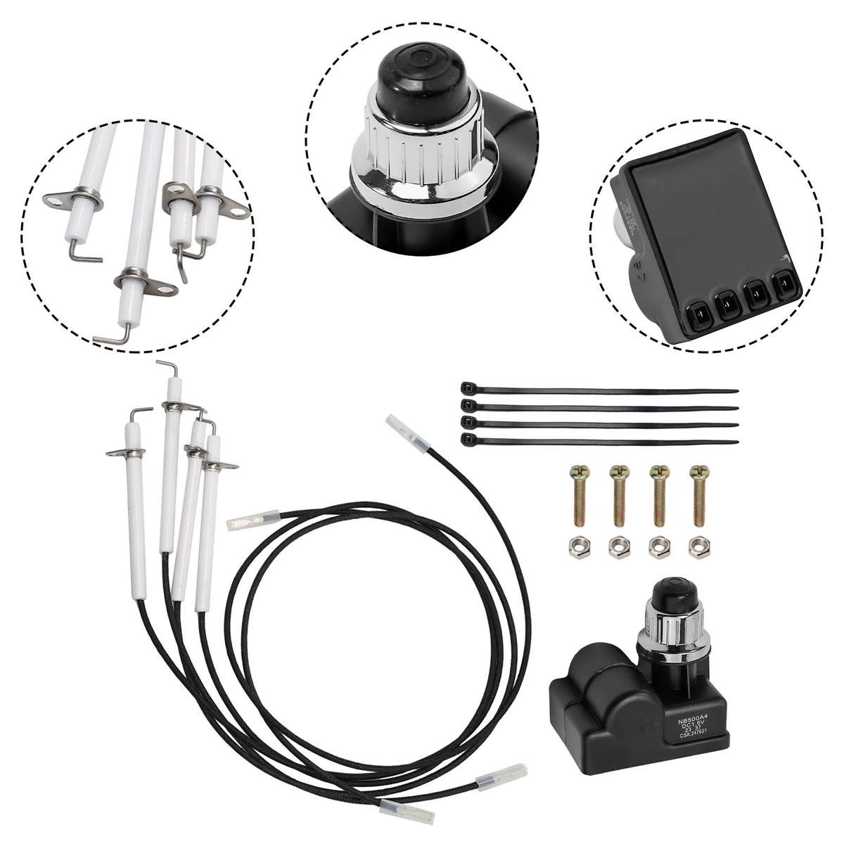 For 36 Inch Griddle Grill for IGNITION Kit Push Button Electronic-Bat