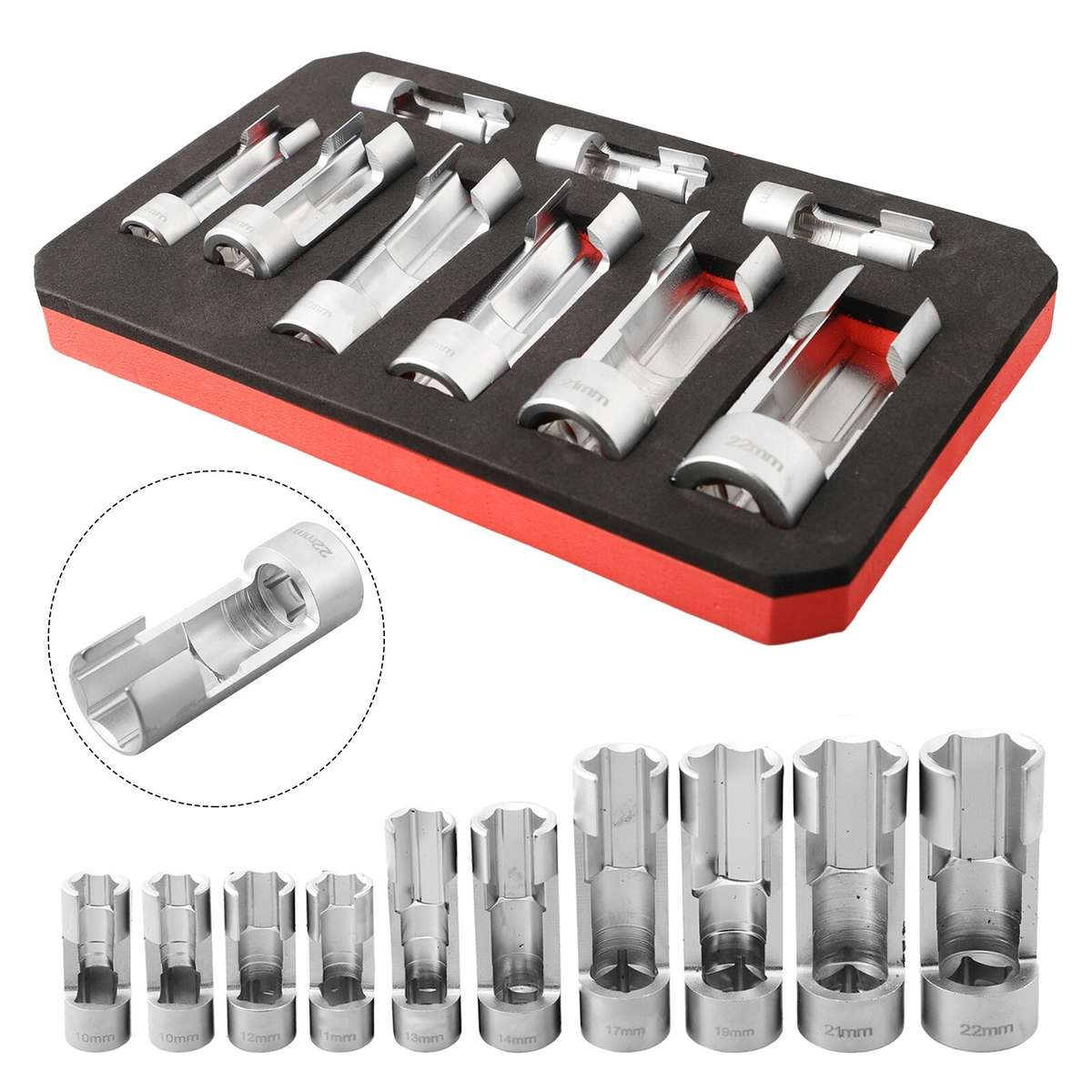 10-22mm Special Socket Set For Coolant Sensors And Wired Temperature Sensors