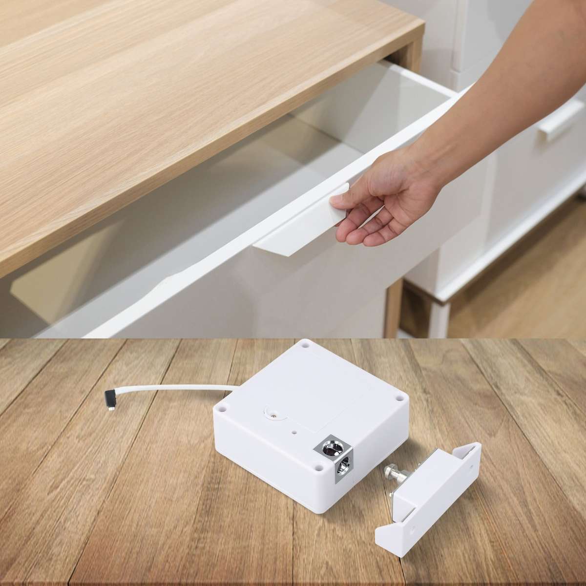 Flexible Installation Smart Drawer Lock With NFC Technology For Furniture