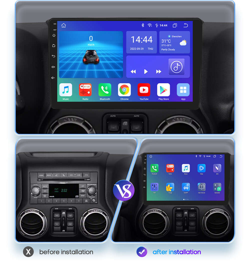 For Jeep Wrangler 3 JK 2007-2016 10.1" Android Car Radio Stereo GPS SAT NAV 32GB