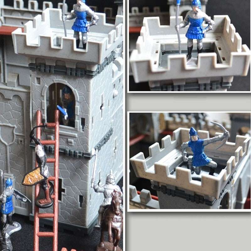 Soldiers Toy Medieval Castle Infantry Playset Decor Model Vintage-Knight