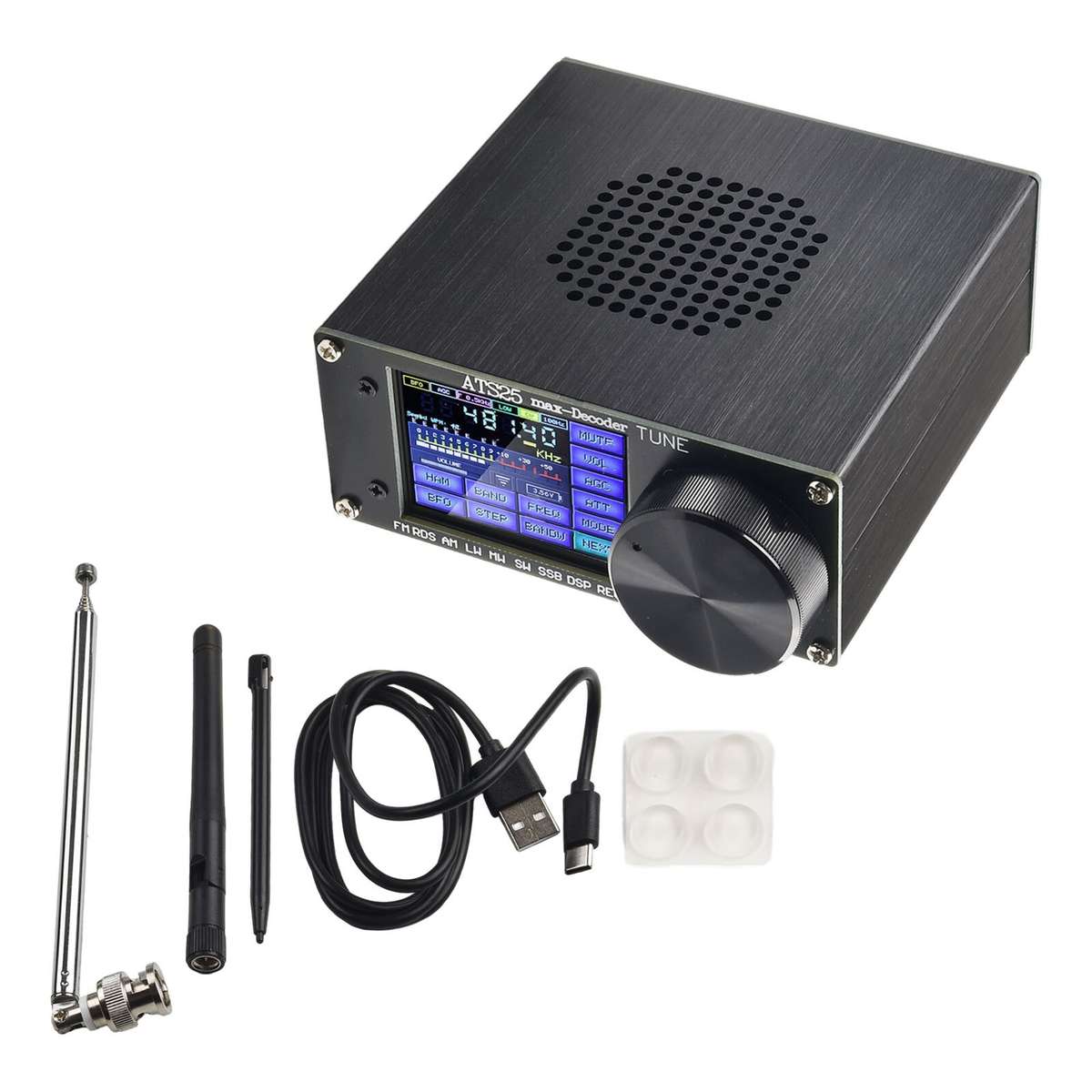 ATS-25max-Decoder Si4732A10 Full-Ba N D Receiver Support CW RTTY FT8,FT4,SW