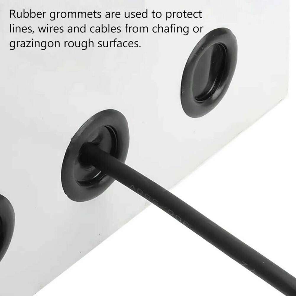 Rubber Grommet Open/Closed Rubber Tools Wiring Bung 200PCS Assorted Size