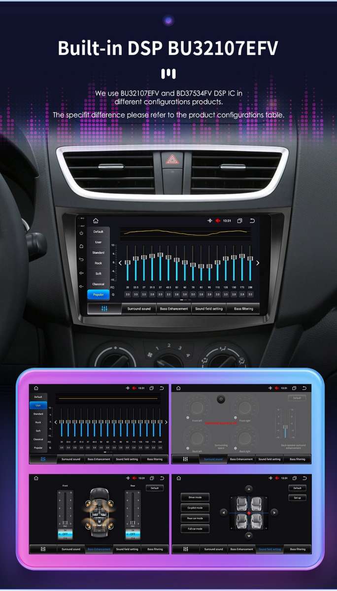 For Suzuki Swift 2011-2015 Android 12 CarPlay GPS Radio Stereo Player PIP 4+32GB