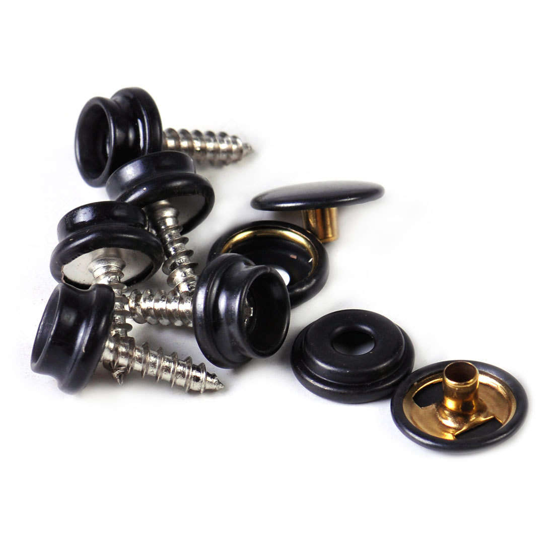 25set Snap Button Screw Studs Fit for Canvas Canopy Boat Marine Fastener Sockets