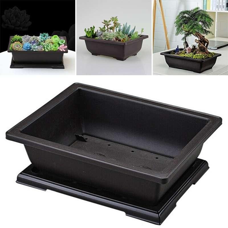 Large Size Flower Pot Rectangle Bonsai Nursery Balcony Garden Container