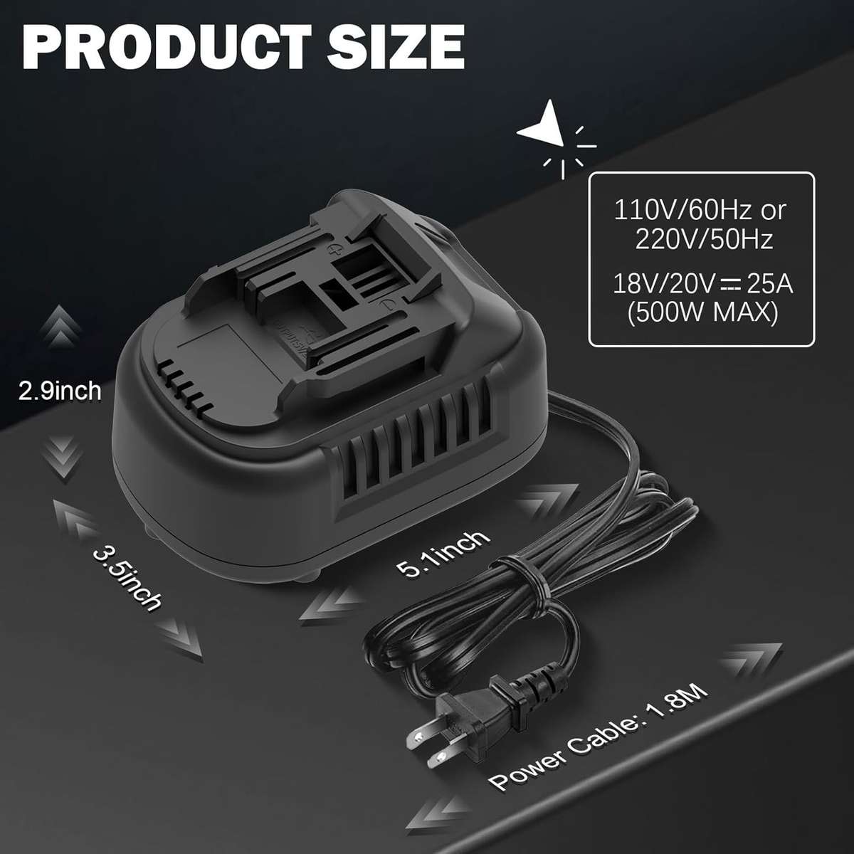 500W AC to DC Converter for Makita 18V Cordless Tools 110V to 18V Adapter Power