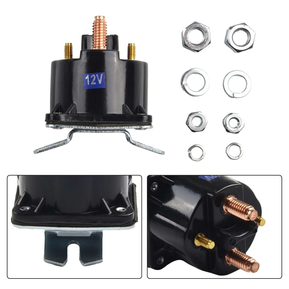 Reliable 12V Solenoid Valve Relay For Hydraulic Pump Motor Dump Trailer