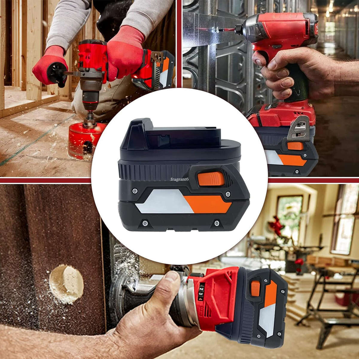 Battery Adapter for Ridgid for AEG 18V Li-ion to for Milwaukee 18V Power Tool