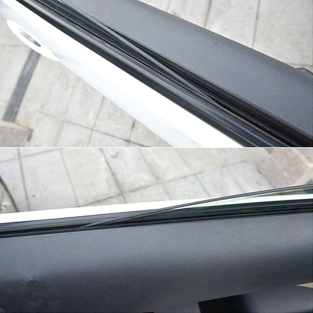 4m V-Type Car Seal Strip For Auto Car Side Glass Rubber Black Parts
