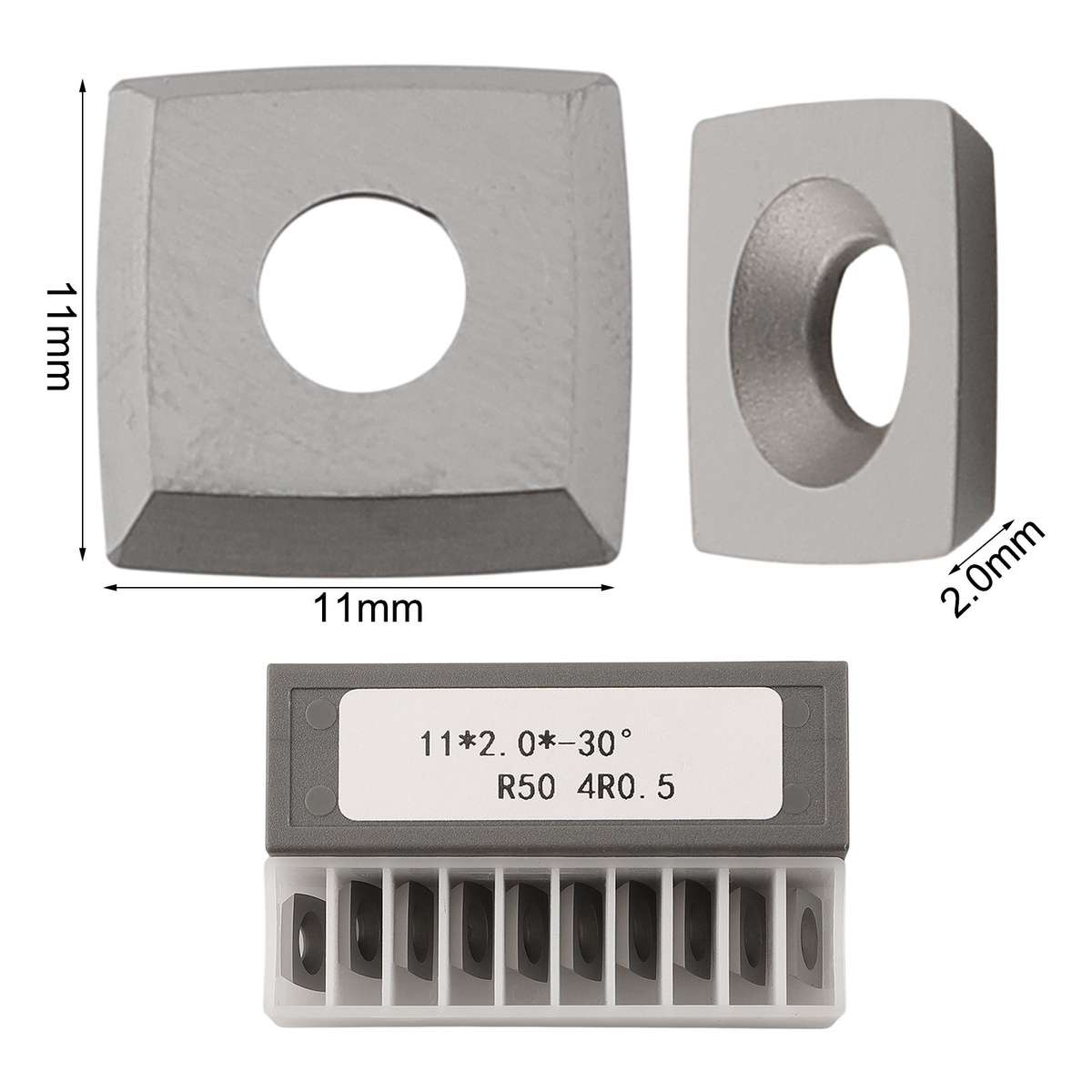 Carbide Tool Inserts 10pcs 11mm X 11mm X 2 0mm For Cutting Applications