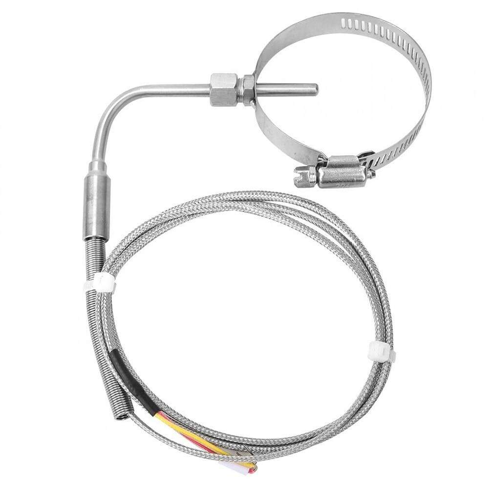 Right Angle EGT Thermocouple K Type Temperature Probe With Glass Fiber Cable