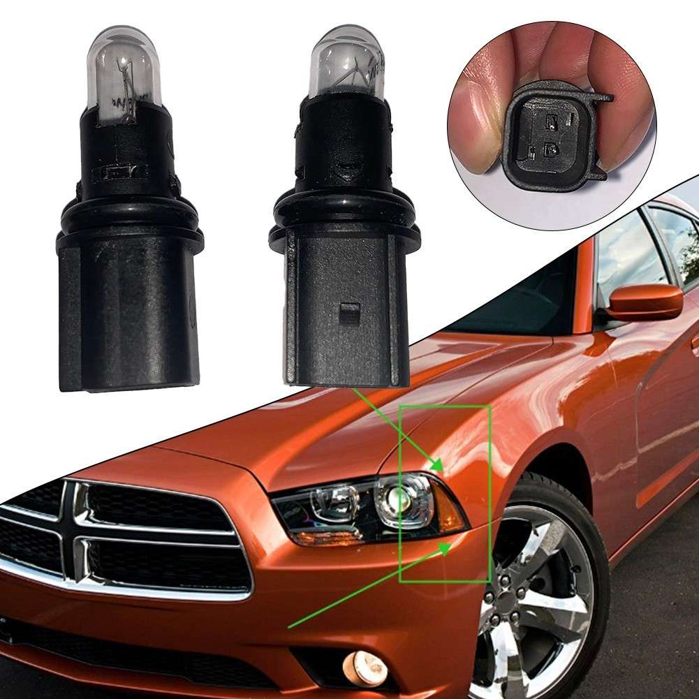 For Dodge Charger 2006-2010 Plastic + Glass Side Marker Lamp With Socket