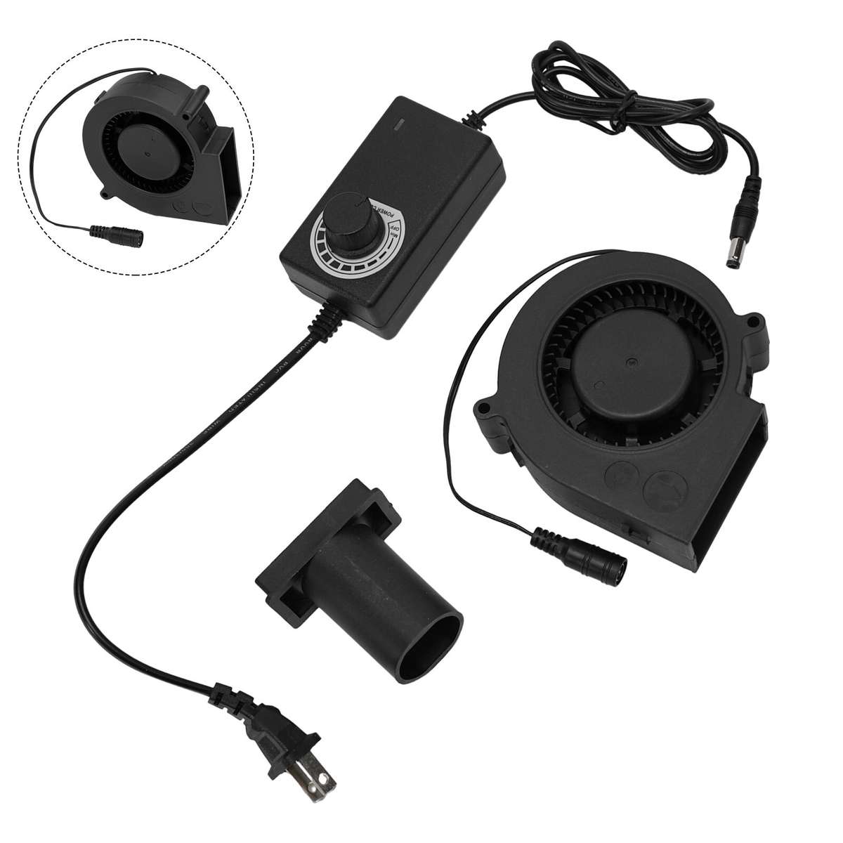 Powerful 12V 2 7A Blower Fan For Fire Pits BBQ And Smokers High Airflow