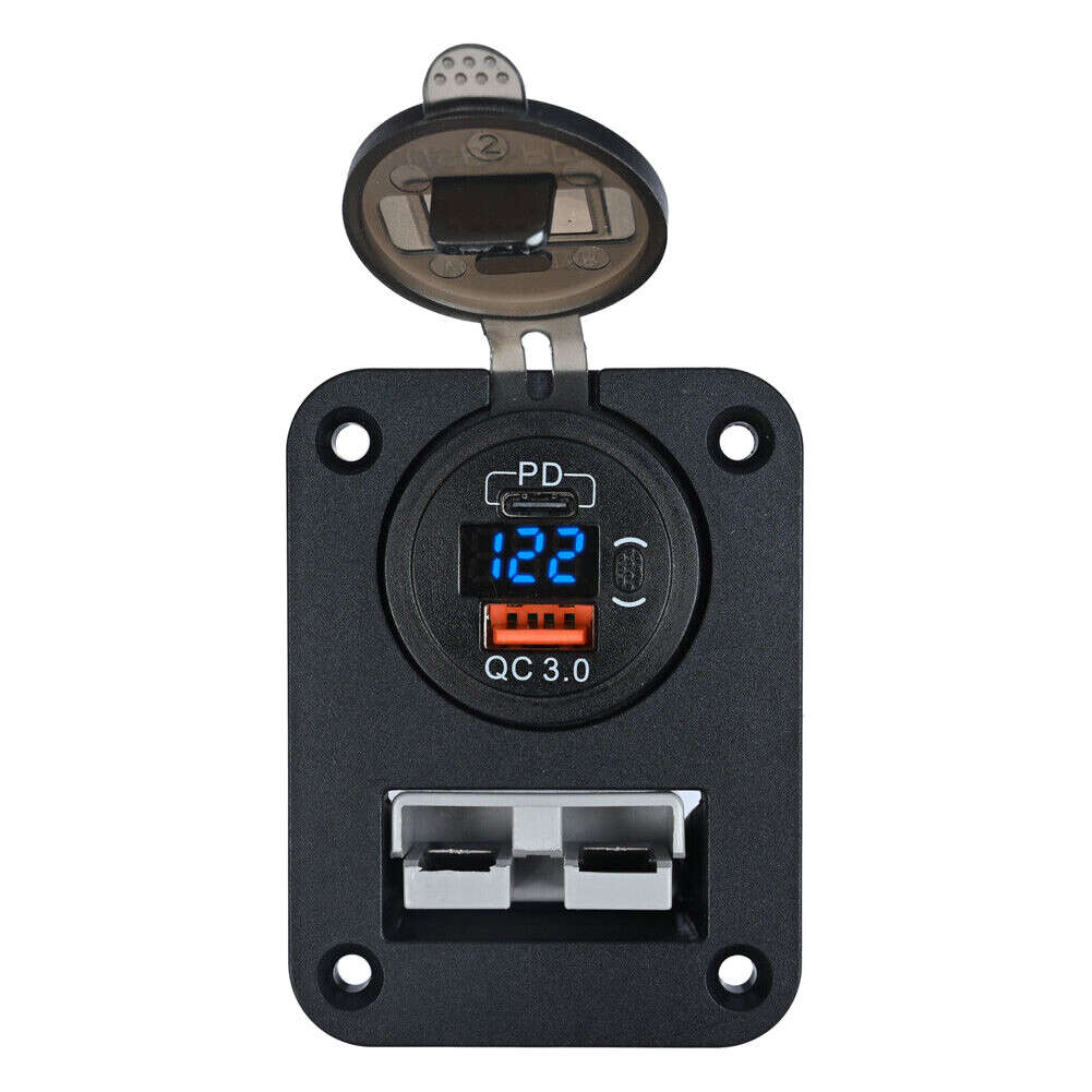 Dual USB Fast Charger Panel PD QC3.0 Plug Socket for RV Camper Caravan Boat